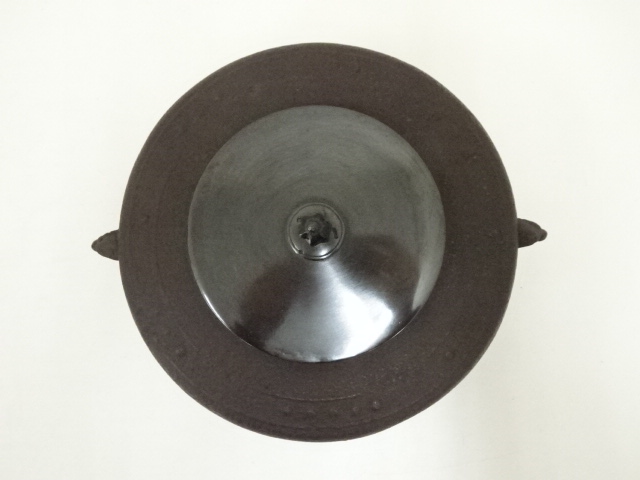  釜師　畠春斎造　万代屋釜（共箱）